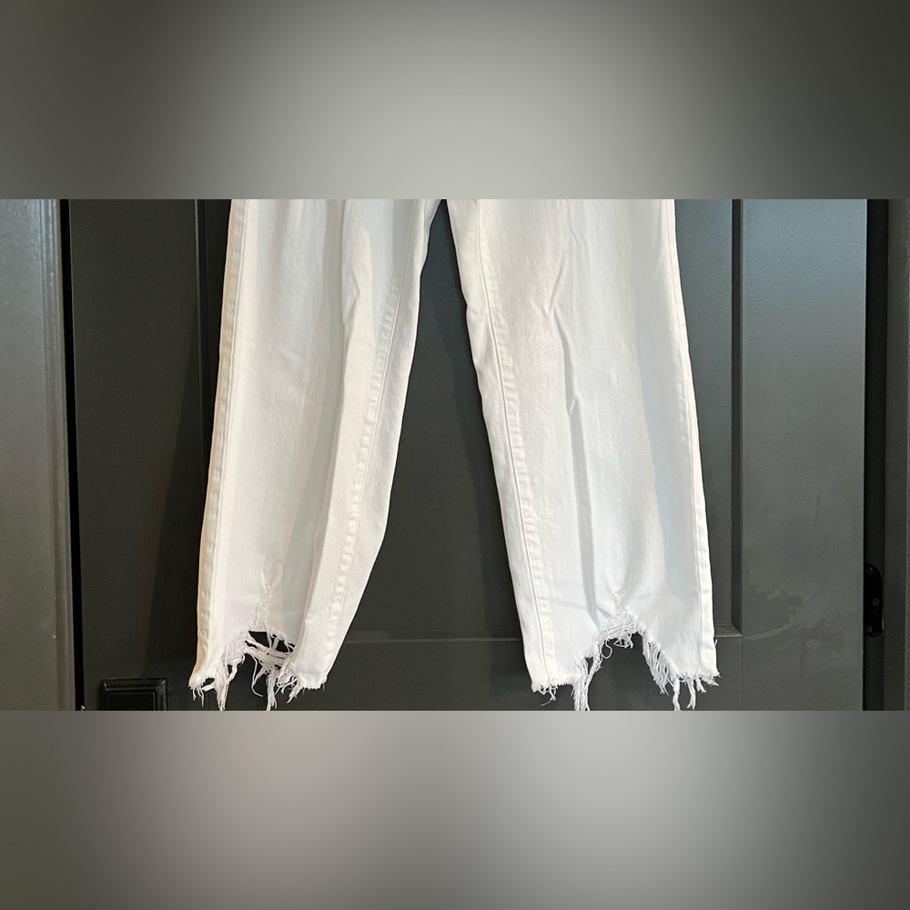 DL1961 Distressed Hepburn wide leg size 28 jeans WHITE - Picture 9 of 9